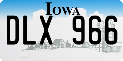 IA license plate DLX966