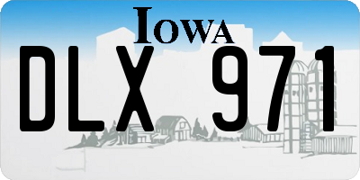 IA license plate DLX971