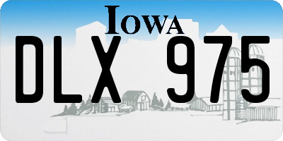 IA license plate DLX975