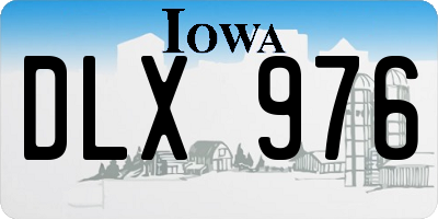 IA license plate DLX976