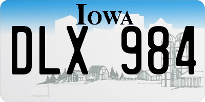 IA license plate DLX984