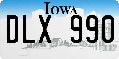 IA license plate DLX990