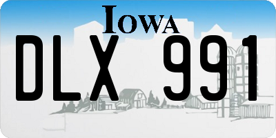 IA license plate DLX991