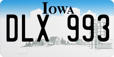 IA license plate DLX993