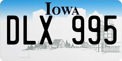IA license plate DLX995