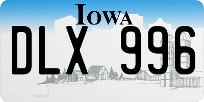 IA license plate DLX996