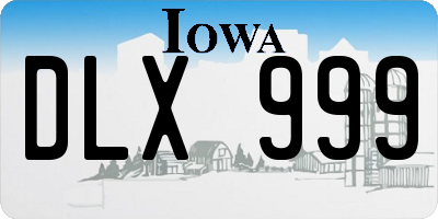 IA license plate DLX999