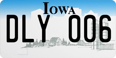 IA license plate DLY006
