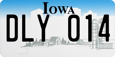 IA license plate DLY014