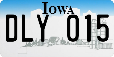 IA license plate DLY015