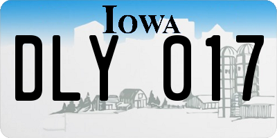 IA license plate DLY017