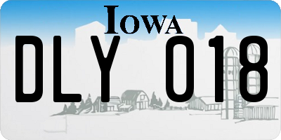 IA license plate DLY018