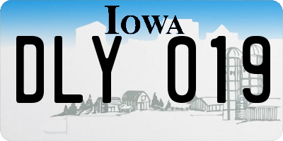 IA license plate DLY019