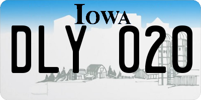 IA license plate DLY020