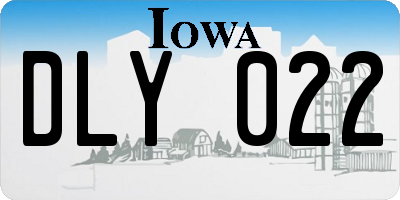 IA license plate DLY022
