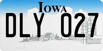 IA license plate DLY027