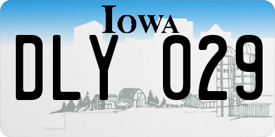 IA license plate DLY029