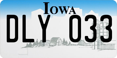 IA license plate DLY033