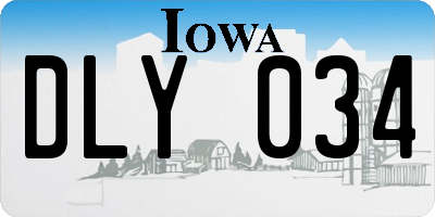 IA license plate DLY034