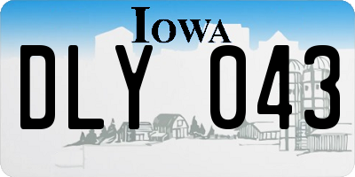 IA license plate DLY043