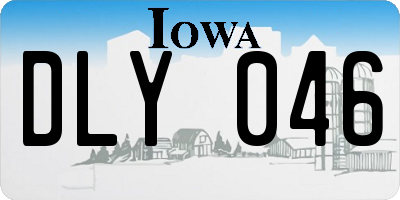 IA license plate DLY046