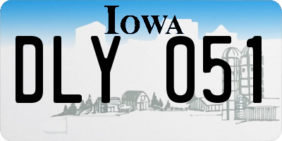 IA license plate DLY051