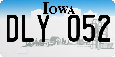 IA license plate DLY052