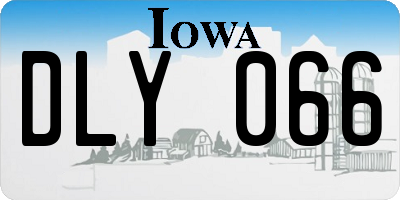 IA license plate DLY066