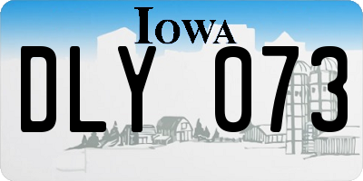 IA license plate DLY073