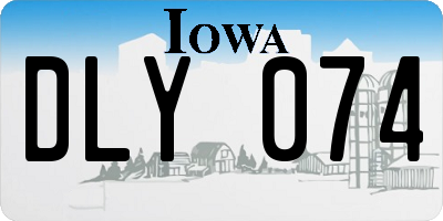 IA license plate DLY074