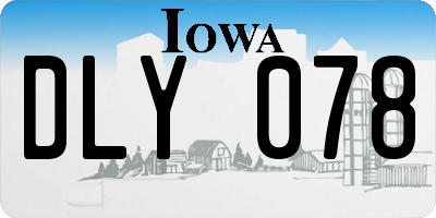IA license plate DLY078