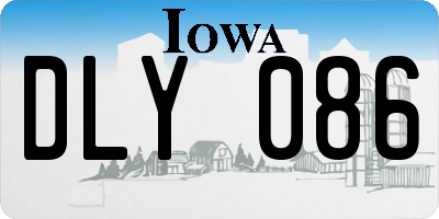 IA license plate DLY086