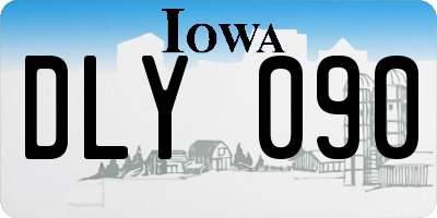IA license plate DLY090