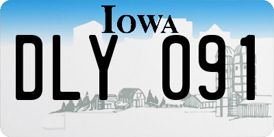 IA license plate DLY091