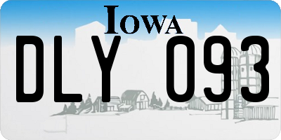 IA license plate DLY093