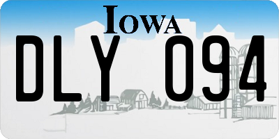 IA license plate DLY094