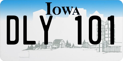 IA license plate DLY101