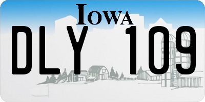 IA license plate DLY109
