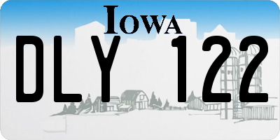 IA license plate DLY122