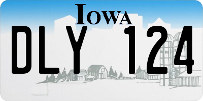 IA license plate DLY124