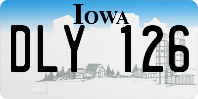 IA license plate DLY126
