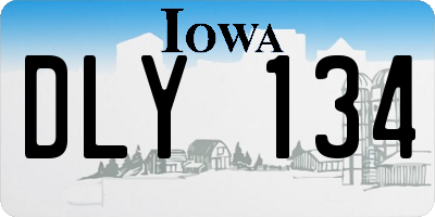 IA license plate DLY134