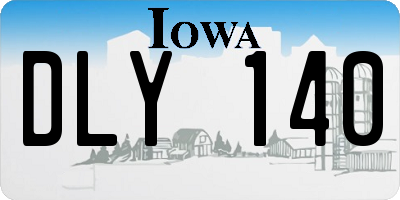 IA license plate DLY140