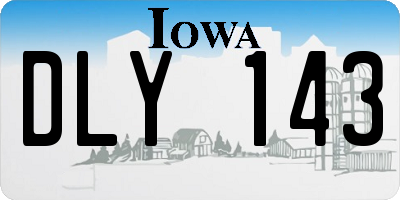 IA license plate DLY143