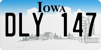 IA license plate DLY147