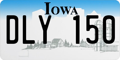 IA license plate DLY150