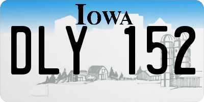 IA license plate DLY152