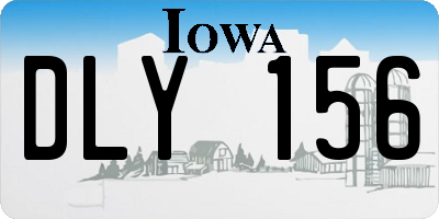 IA license plate DLY156