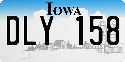 IA license plate DLY158