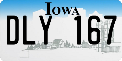 IA license plate DLY167